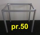 rámová konstrukce kulatá noha pr. 50mm výška 680-840mm šířka 600mm (různé rozměry)