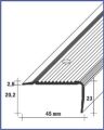 schodová lišta š.45x23mm trvale eloxovaná